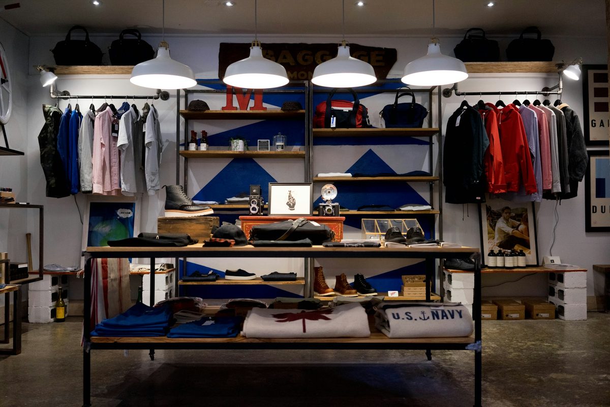 A boutique-style clothing interior suitable for trade category planning context.